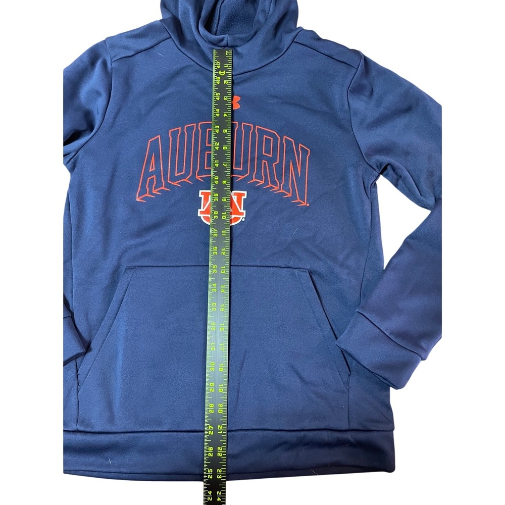 Under Armour Auburn Tigers Navy Blue Hoodie Youth Large YLG Fleece Sweatshirt - Picture 6 of 6